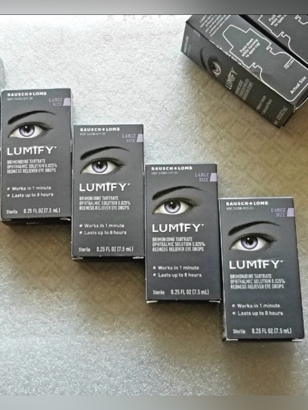 LUMIFY EYE DROPS x 4 LARGE .25oz 12/2027